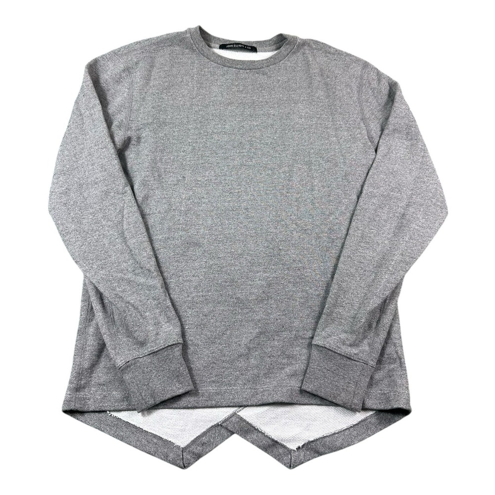 John Elliot Gray Cotton Blend Mens L/S Crewneck Sweater Size 3